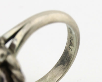 Navajo Ring .925 Silver Kingman Turquoise Native American Artist C.1980's