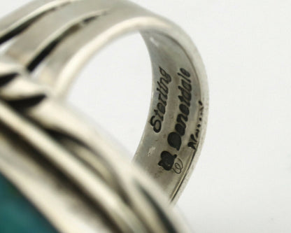 Navajo Ring .925 Silver Blue Southwest Turquoise Artist William Denetdale C.80's