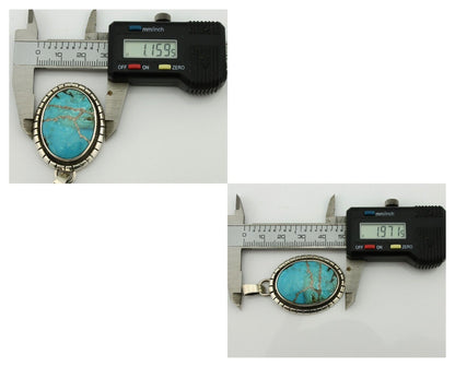 Navajo Necklace .925 Silver Turquoise Native American Artist C.1980's