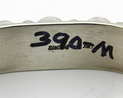 Navajo Bracelet .925 Silver Natural Turquoise Signed C Jones C.80's