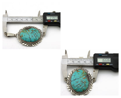 Navajo Handmade Necklace 925 Silver Arizona Turquoise William Denetdale C.80's