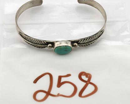 Navajo Bracelet .925 Silver Arizona Turquoise Artist Signed Tipi on Hill 80's