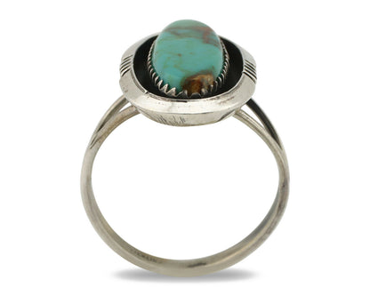 Navajo Ring .925 Silver Turquoise Mountain Native American C.80's