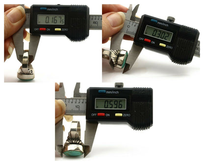 Navajo Ring .925 Silver Kingman Turquoise Artist Signed Apache C.80's