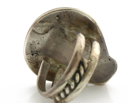 Navajo Ring 925 Silver Natural Blue Turquoise Native American Artist C.1980's