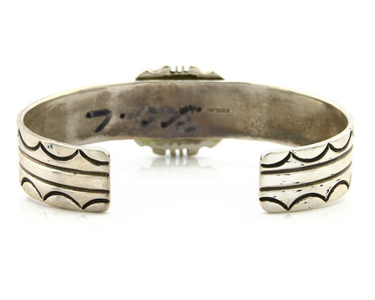 Navajo Bracelet .925 Silver Sleeping Beauty Turquoise Signed AA C.80's