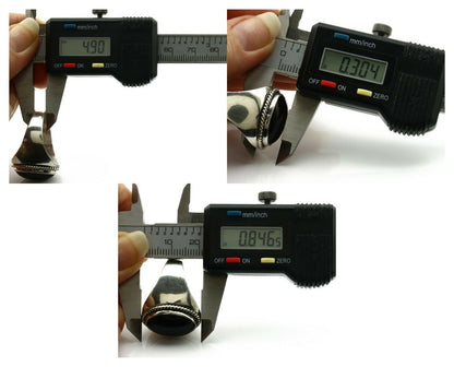 Navajo Ring .925 Silver Handmade Black Onyx Native American Artist C.80's