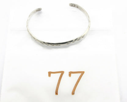 Navajo Bracelet .925 Silver Hand Stamped Arrow Head Artist Montoya C.80's