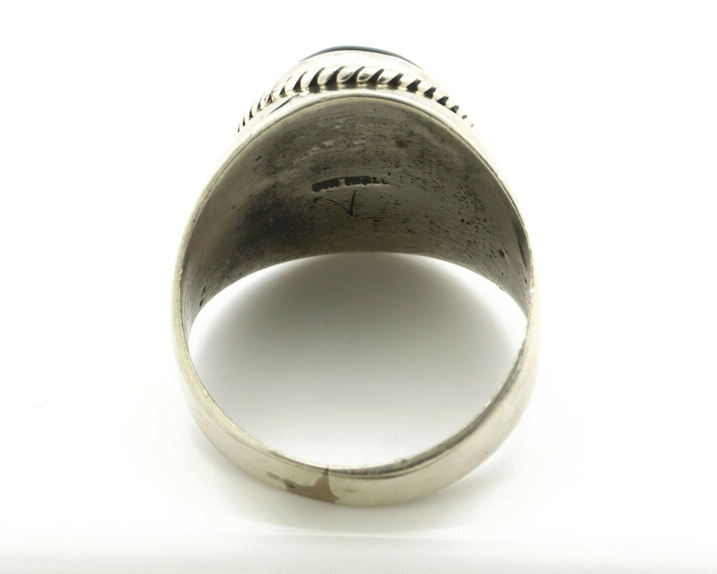 Navajo Ring .925 Silver Handmade Black Onyx Native American Artist C.80's