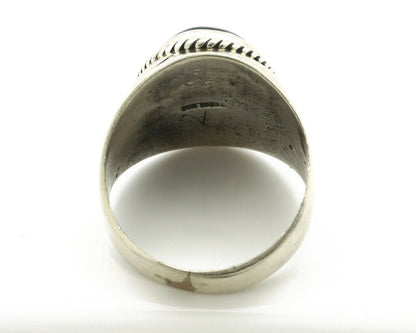 Navajo Ring .925 Silver Handmade Black Onyx Native American Artist C.80's