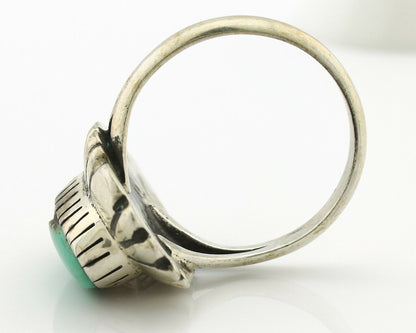 Navajo Ring .925 Silver Natural Mined Turquoise Artist Signed M Montoya C.80's