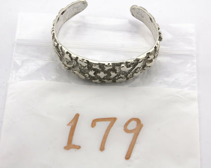 Navajo Bracelet .925 Silver Hand Stamped Arrow Head Signed Montoya C.80's