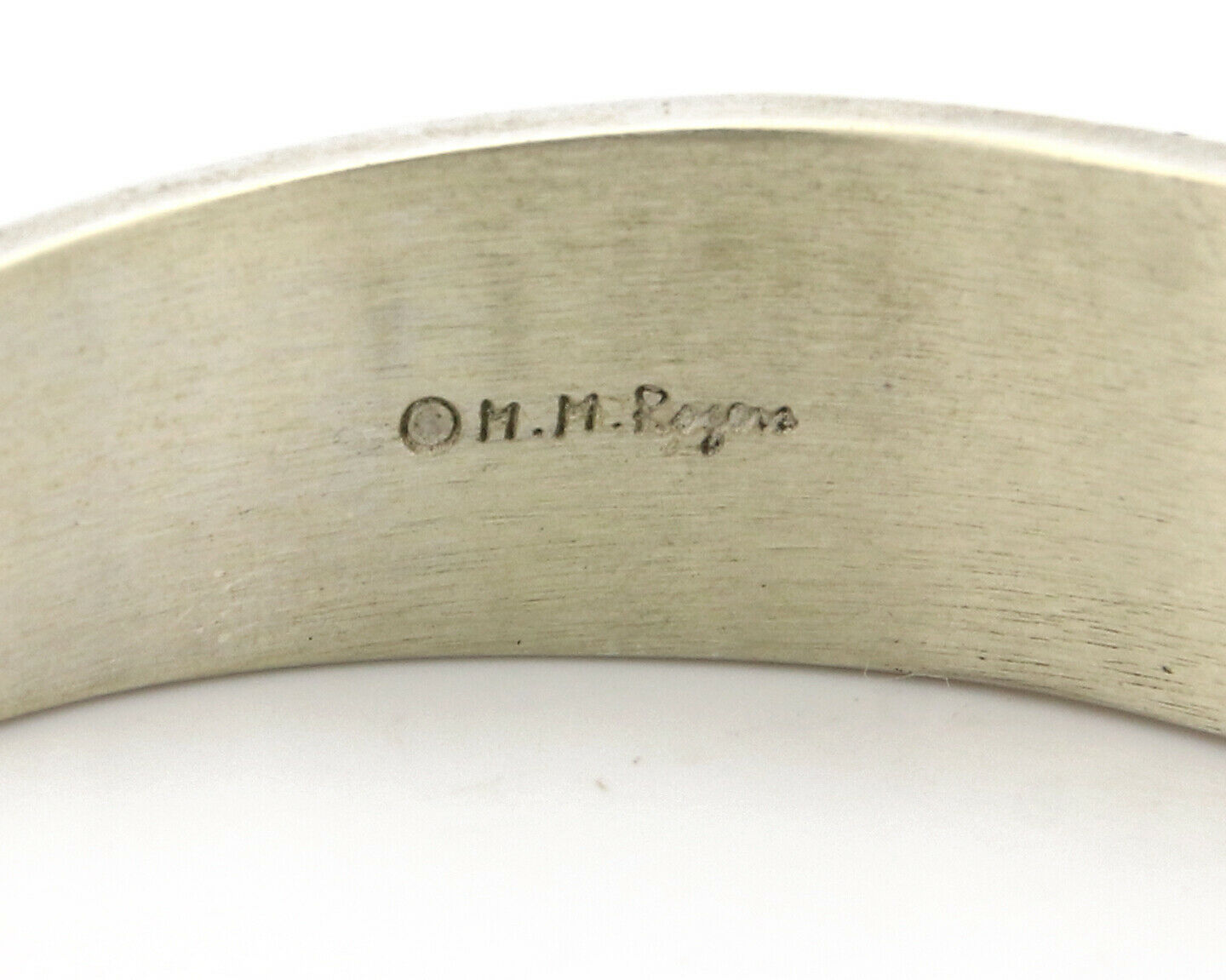 Navajo Bracelet .925 Silver SOLID 14k Yellow Gold Signed MM Rogers & EG C80-90s