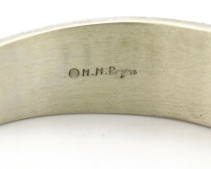 Navajo Bracelet .925 Silver SOLID 14k Yellow Gold Signed MM Rogers & EG C80-90s