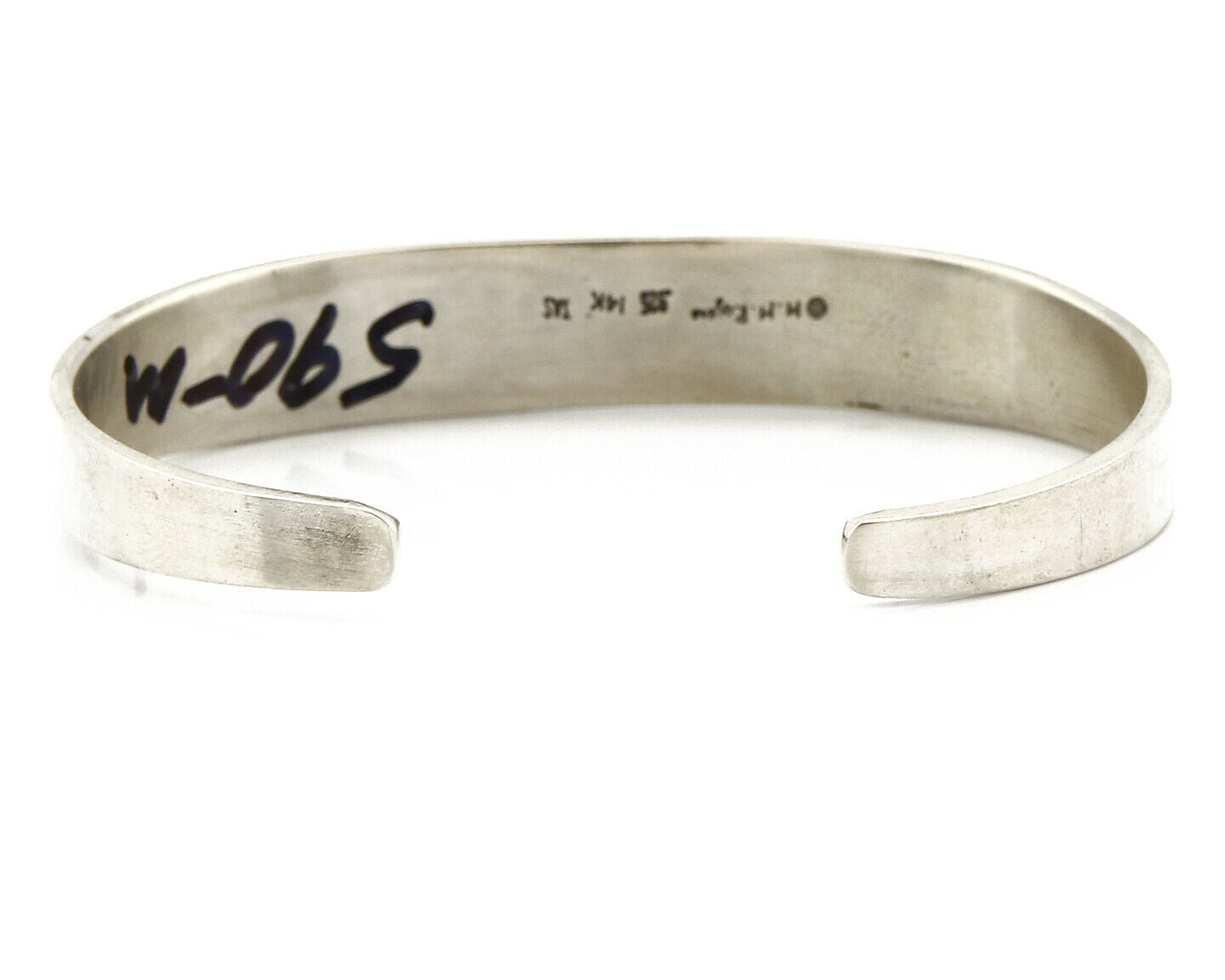 Navajo Bracelet .925 Silver & 14k Solid Gold MM Rogers and TAS Cuff C.80's