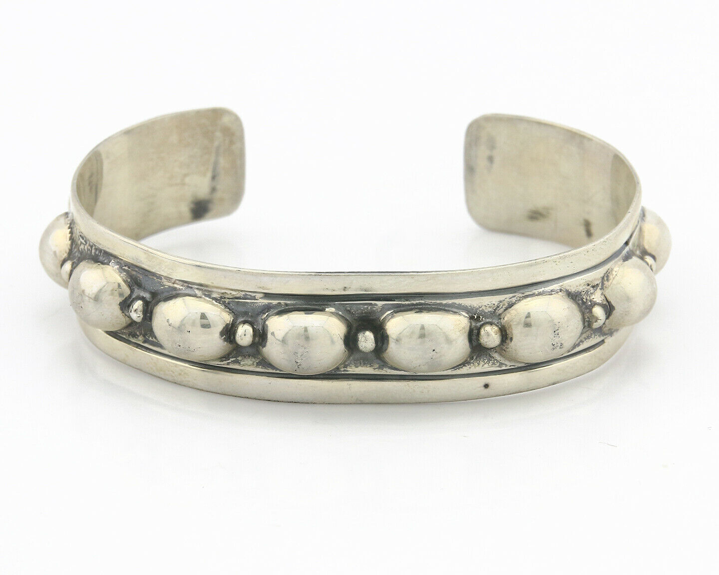 Navajo Bracelet .925 SOLID Silver Handmade Artist Signed C Montoya C. 1980's