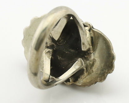Navajo Ring .925 Silver Natural Mined Turquoise Artist Signed M Montoya C.80's