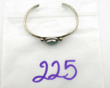 Navajo Bracelet .925 Silver Kingman Turquoise Native American Artist C.90's