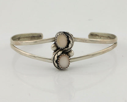 Women's Navajo Bracelet 925 Silver Natural Pink Mussel Native American C.80's