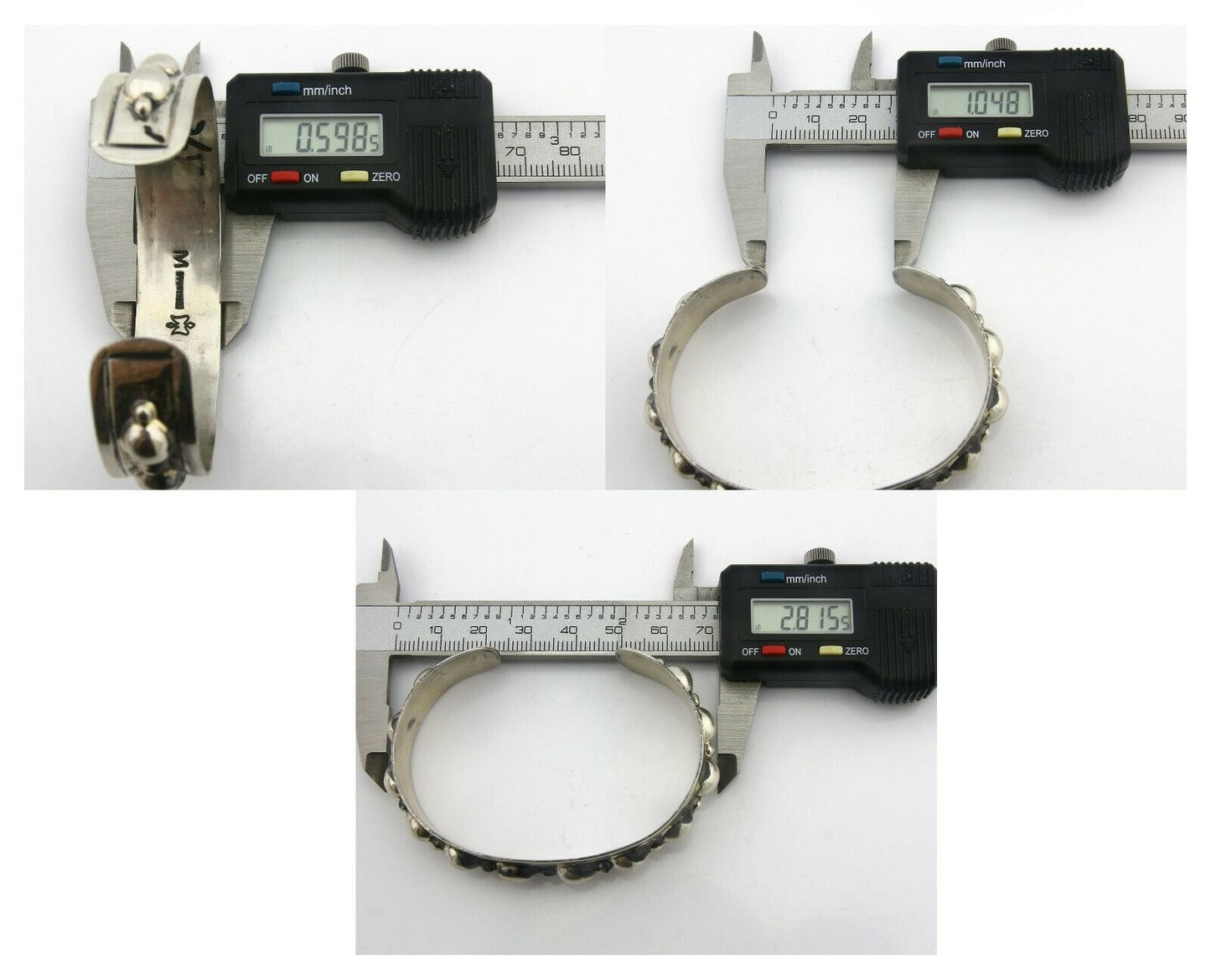 Navajo Bracelet .925 SOLID Silver Handmade Artist C Montoya C. 1980's