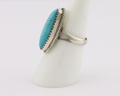 Navajo Handmade Ring 925 Silver Blue Southwest Turquoise Native Artist C.80's