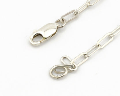 Navajo Necklace .925 Silver Sleeping Beauty Turquoise Signed MC C.80's