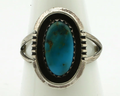 Navajo Ring .925 Silver Arizona Turquoise Native American Artist Handmade C.80's