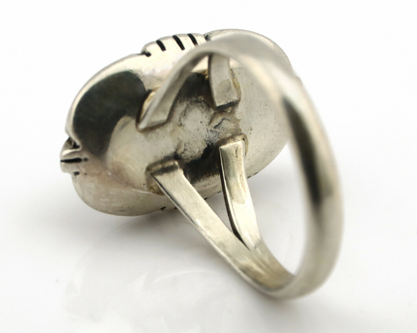 Navajo Ring .925 Silver Royston Turquoise Handmade Native American Artist C.80's