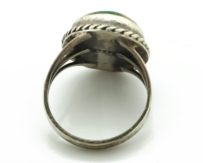 Navajo Ring 925 Silver Turq Mtn Turquoise Native American Artist C.80's