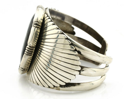Navajo Bracelet .925 Silver Hand Carved Warrior Native American Artist