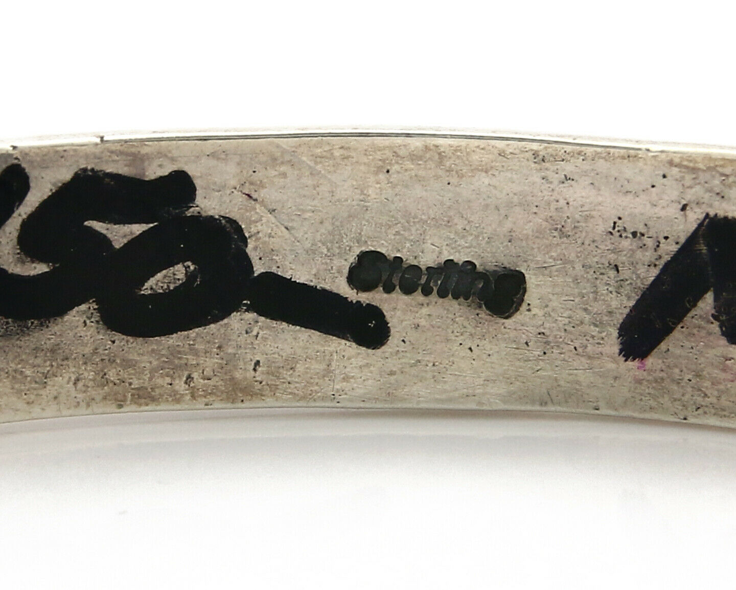 Navajo Bracelet SOLID .925 Silver Handmade Cuff Artist Douglas Etsitty C.80's