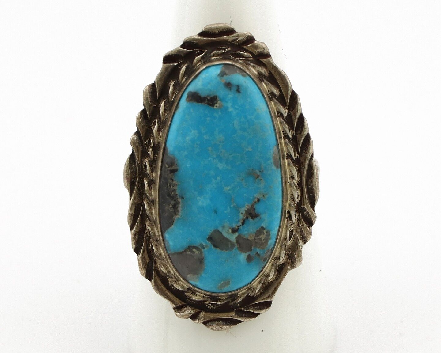 Navajo Ring 925 Silver Blue Turquoise Artist Signed Billy Eagle C.80s