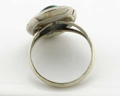 Navajo Ring .925 Silver Nevada Turquoise Native American Artist C.1980's