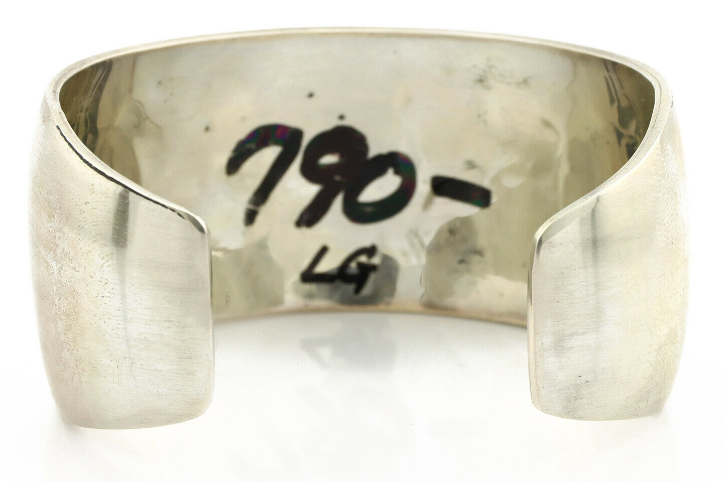 Navajo Bracelet .925 Silver Overlay Turtles Signed Artist Floyd Namingha C.90's