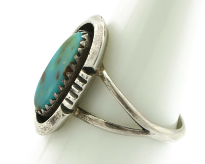 Navajo Ring .925 Silver Arizona Turquoise Native American Artist Handmade C.80's