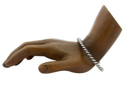 Navajo Bracelet .925 SOLID Silver Handmade Artist Tahe Circa Late 1980's