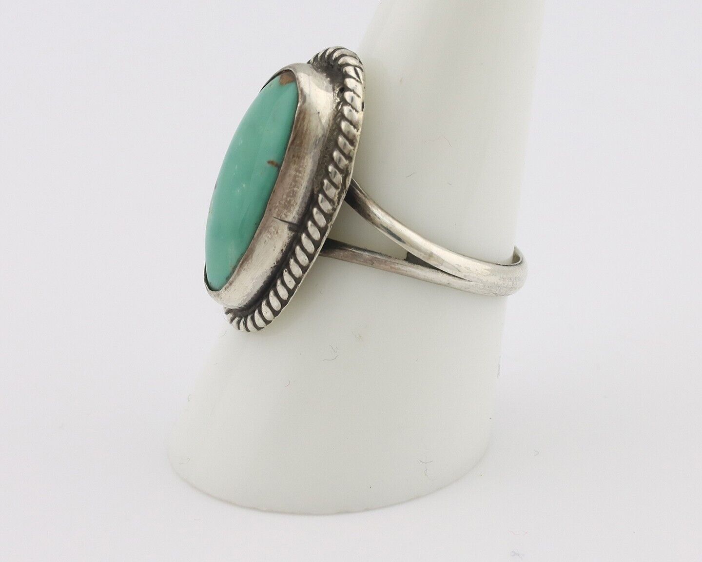 Navajo Handmade Ring 925 Silver Arizona Turquoise Native Artist C.80's