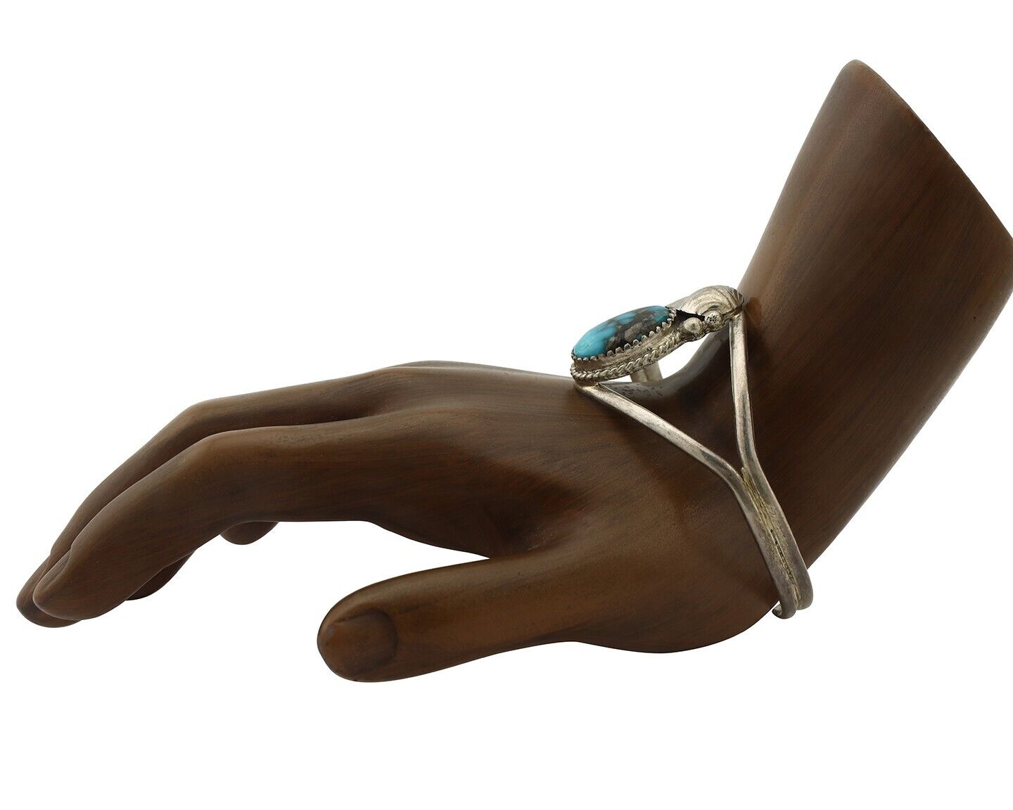 Women's Navajo Bracelet 925 Silver Arizona Turquoise Native Artist C.80's