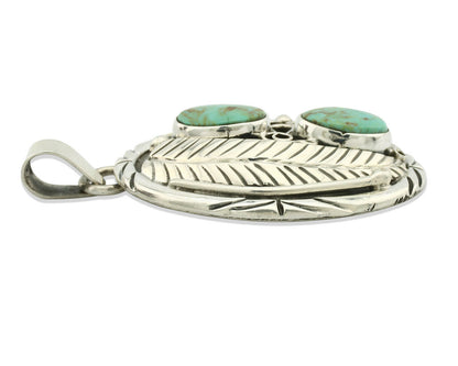 Navajo Necklace .925 Silver Kingman Turquoise Native American C.80's