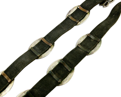 Concho Belt .925 Silver Handmade Signed Artist Calvin Martinez C.80's