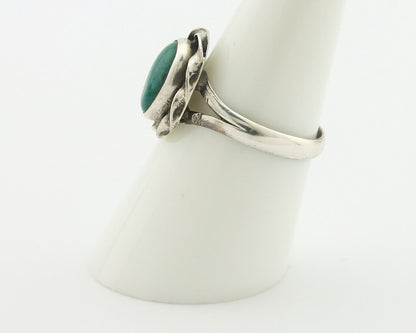 Navajo Handmade Ring .925 Silver Kingman Turquoise Native Artist C.80's
