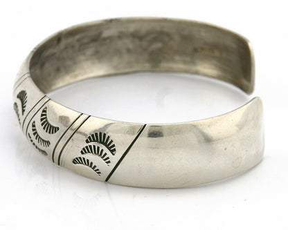 Navajo Bracelet .925 Silver Hand Stamped Artist Signed Tracy C.80's