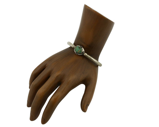 Navajo Bracelet .925 Silver Royston Turquoise Native American Artist C.90's