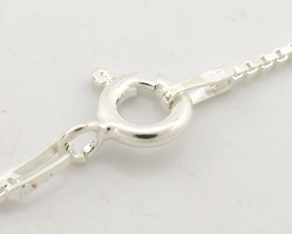 Navajo Necklace .925 Silver Damele Variscite Signed Sun C.1980's