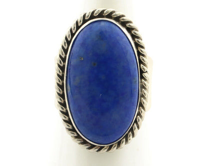 Navajo Ring 925 Silver Natural Lapis Artist Signed Wilbur Musket Jr C.80's
