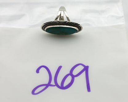 Navajo Ring .925 Silver Kingman Turquoise Native American Artist C.80's