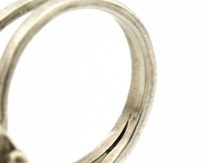 Navajo Ring .925 Silver Nevada Turquoise Artist Native American C.1980's