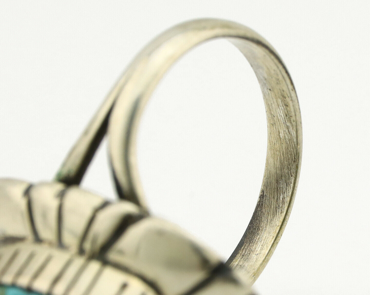 Navajo Ring .925 Silver Arizona Turquoise Signed M Montoya C.80's