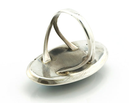 Navajo Ring .925 Silver Blue Turquoise Native American Artist Handmade C.80's