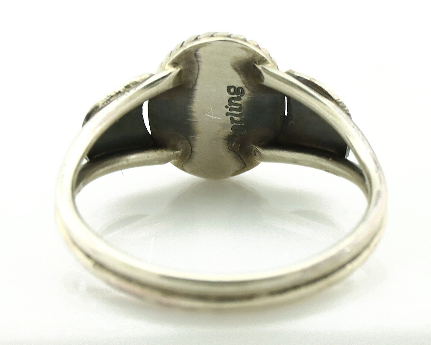 Navajo Ring 925 Silver Natural Blue Turquoise Native Artist C.80's